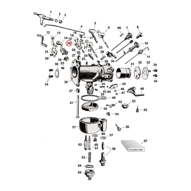 THROTTLE LEVER 970254