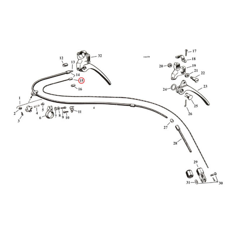 WIRE, CONTROL (INNER CABLE), REPLICA, AL 970432