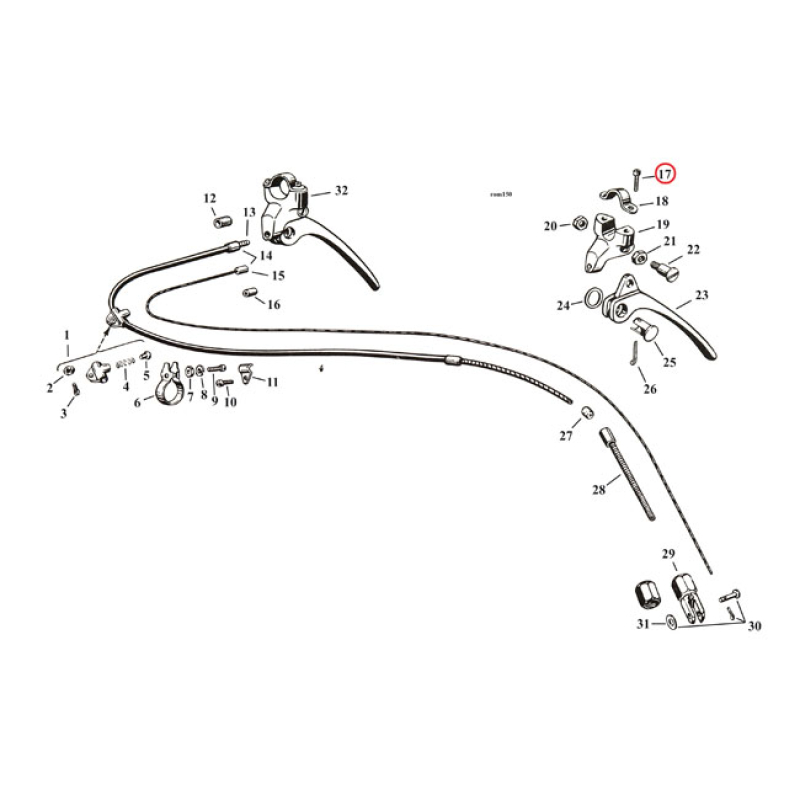 SCREW, BRAKE LEVER BRACKET CLAMP FOR 28-40 STYLE BRAKE 970459