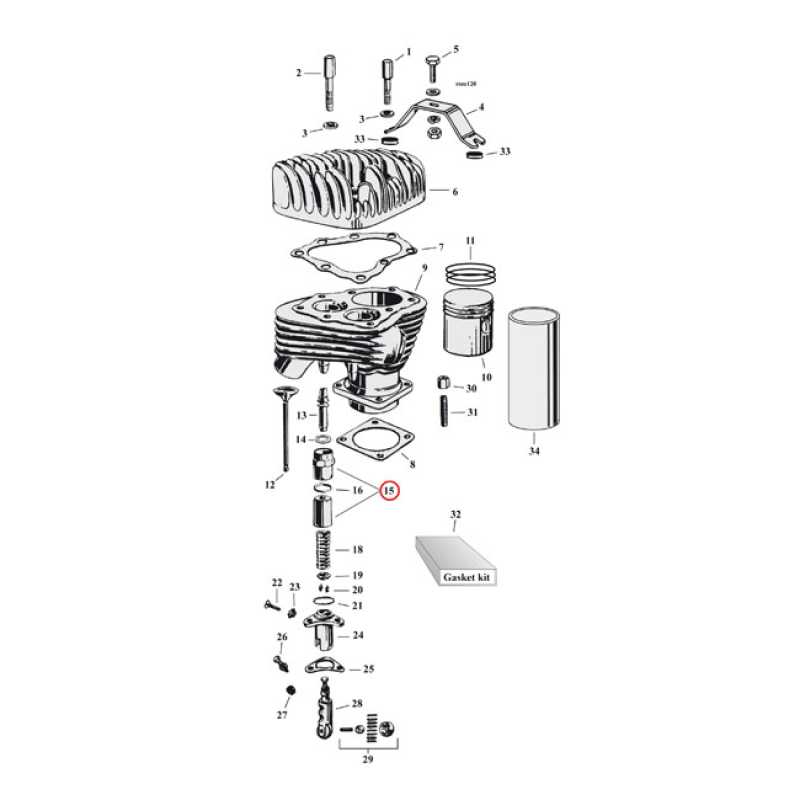 VALVE SPRING COVER. UPPER & LOWER 971176