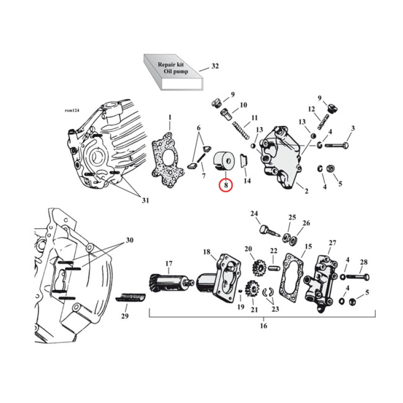 HOLDER, FEED PUMP VANE HIGH PUMP MODELS ONLY 971228