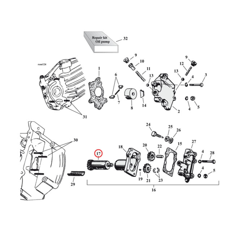 DRIVE SHAFT, SCAVENGER & BREATHER GEAR 971234