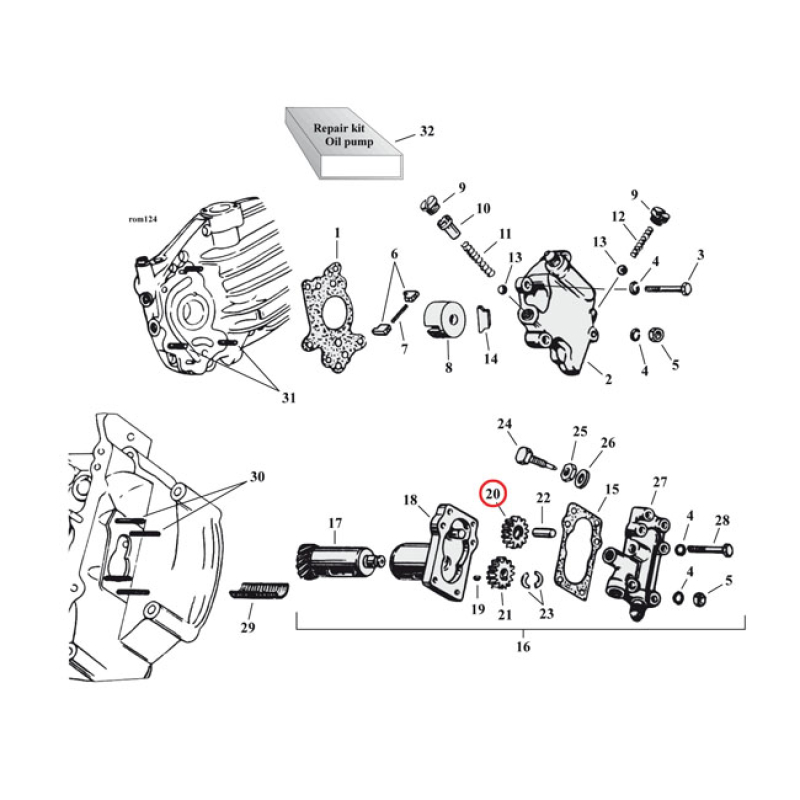 IDLER GEAR, SCAVENGE OIL PUMP 971236
