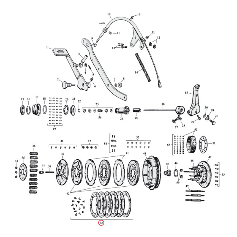 LINING SET, FRICTION DISCS 6 USED 971286