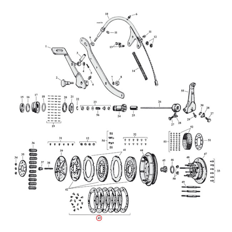 REPL. LININGS, FRICTION DISCS 6 USED 971287