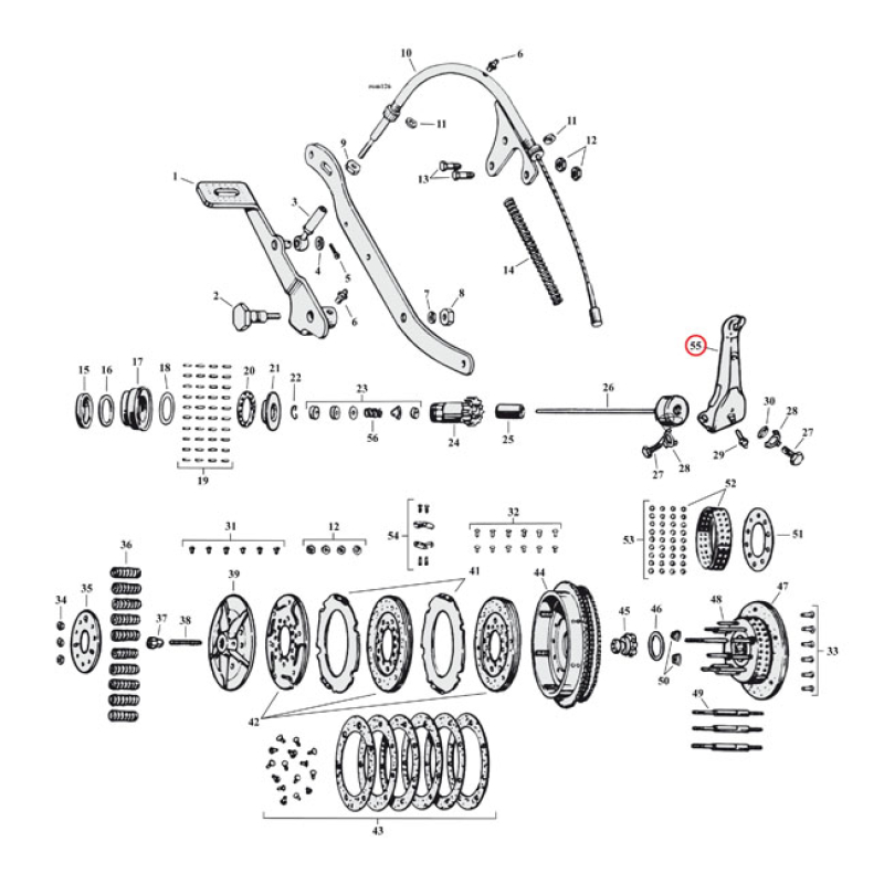 CLUTCH RELEASE LEVER, WIDE 971297