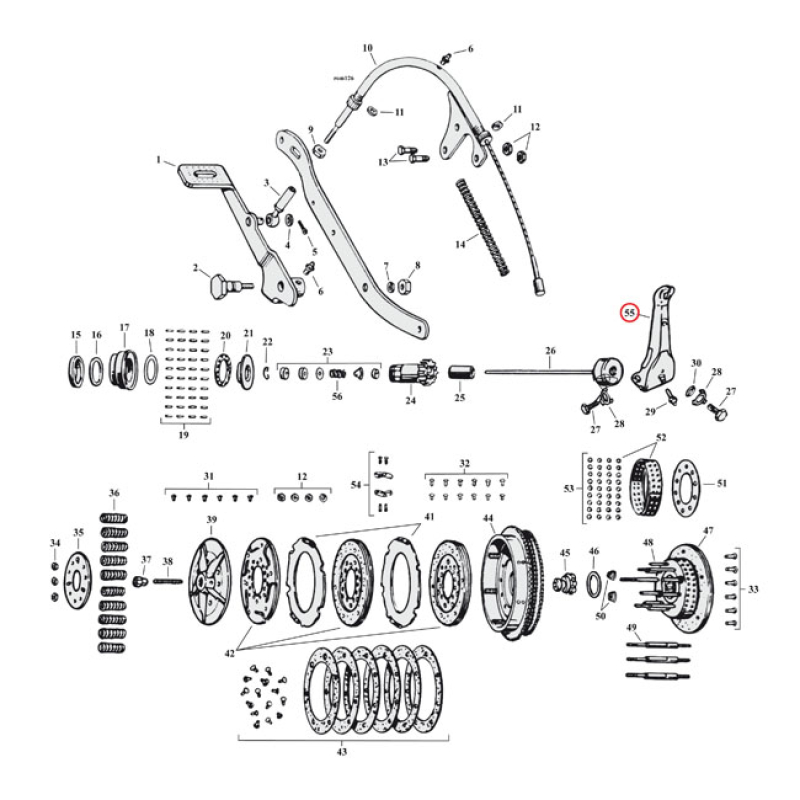 CLUTCH RELEASE LEVER, NARROW 971298