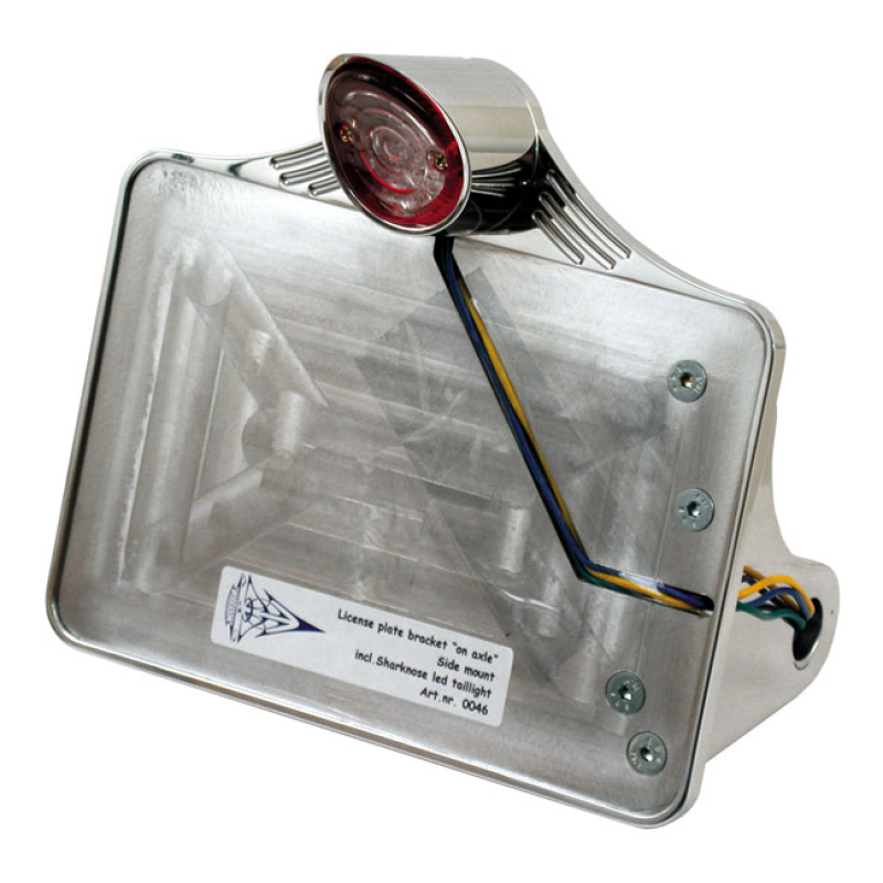 CPV LICENSE PLATE BRACKET KIT WITH SHARKNOSE LED TAILLIGHT (EC APPR. L 972834