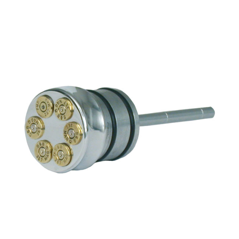 CVP, OIL TANK FILL PLUG, WITH DIPSTICK. BULLET. POLISHED CNC MACHINED 972909