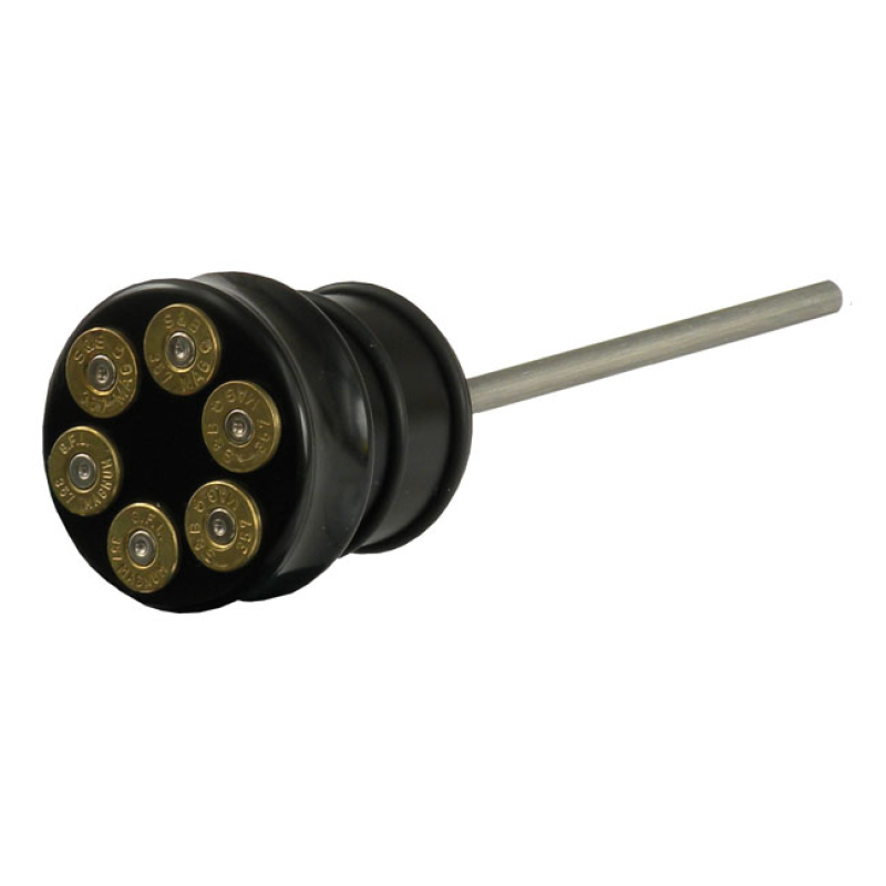 CVP, OIL TANK FILL PLUG, WITH DIPSTICK. BULLET. BLACK BLACK POWDER COA 973028