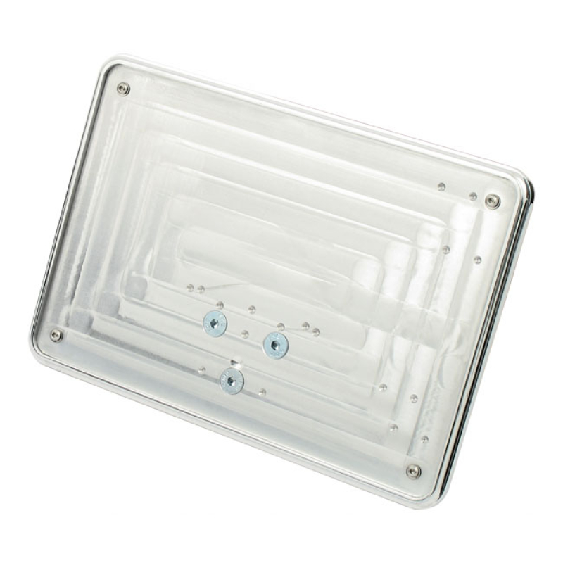 CPV LICENSE PLATE BRACKET 11 DEGREE FOR BELGIUM; POLISHED.   NOTE: THE 973070