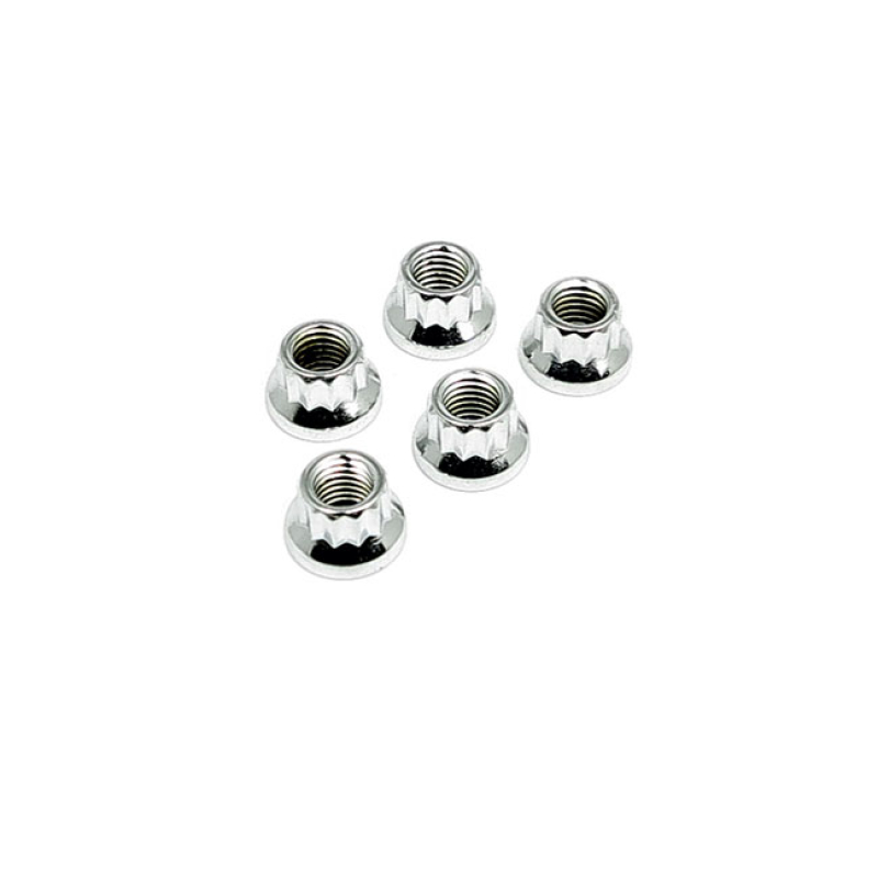 CHROME 12 POINT NUT, 1/4-28 975656