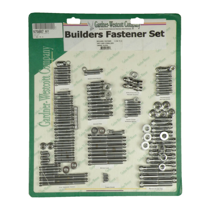 BUILDERS FASTENERS SET CHROME ALLEN 975887