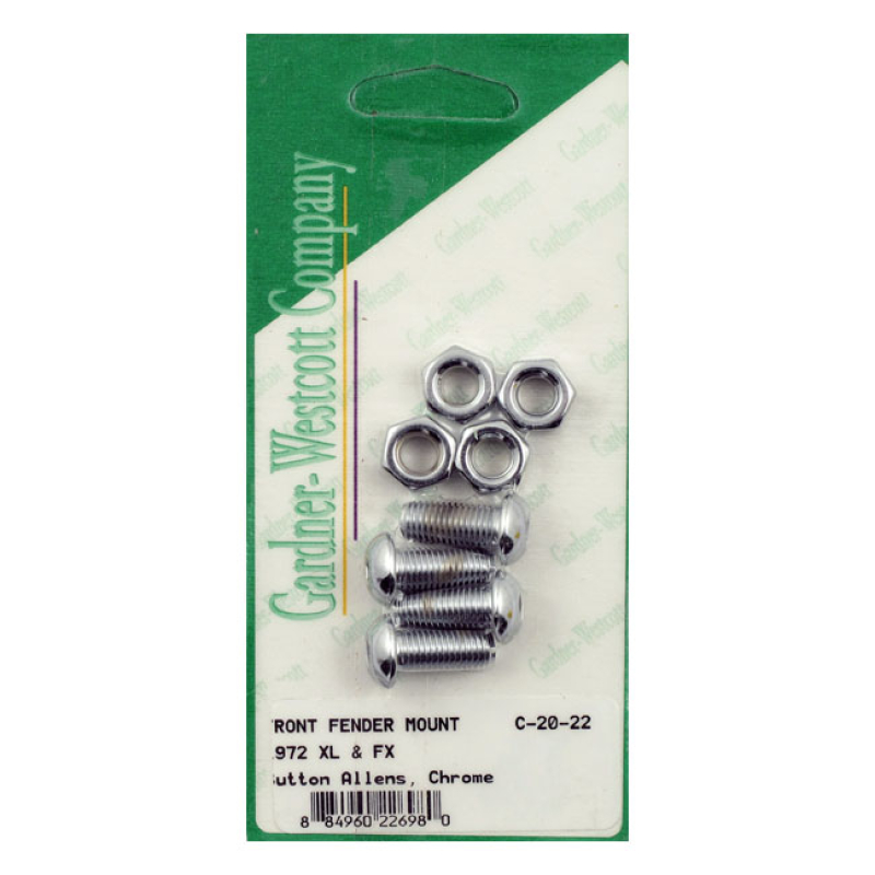 GW, FRONT FENDER MOUNT KIT. CHROME CHROME PLATED FINISH 975968