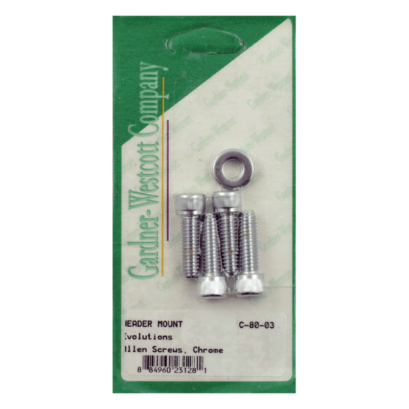 GARDNER-WESTCOTT, EXHAUST MOUNT KIT. CHROME ALLEN INCL. 4 ALLEN HEAD B 975980
