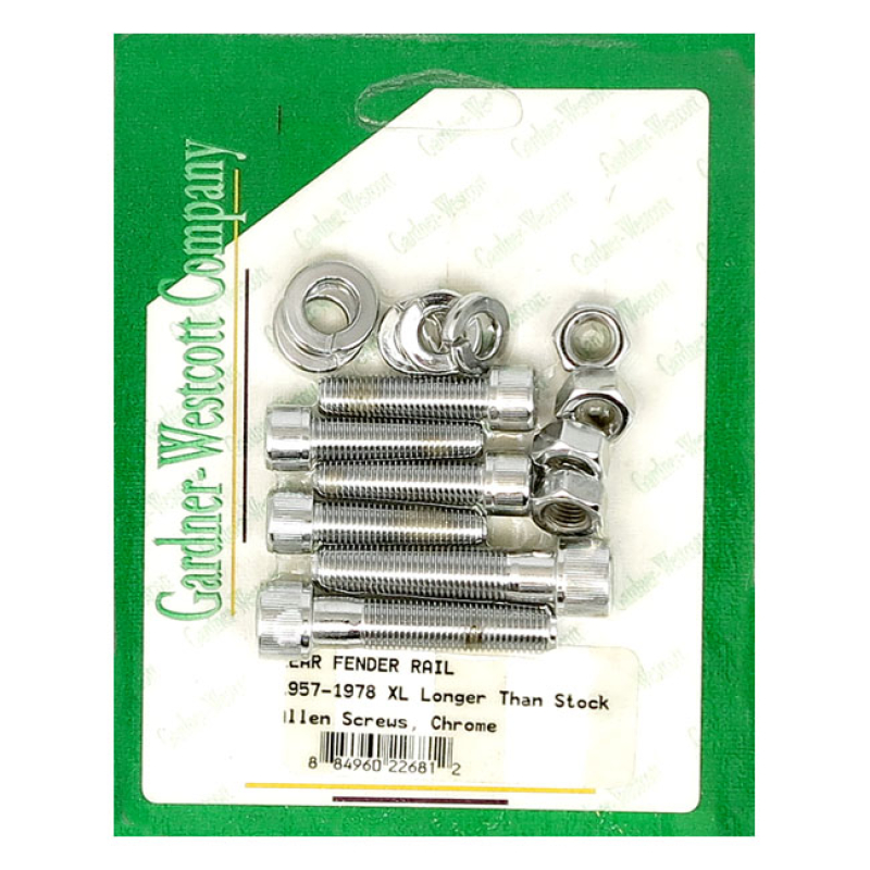 GARDNER-WESTCOTT, FENDER STRUT MOUNT KIT. CHROME ALLEN HEAD WITH SISSY 977355