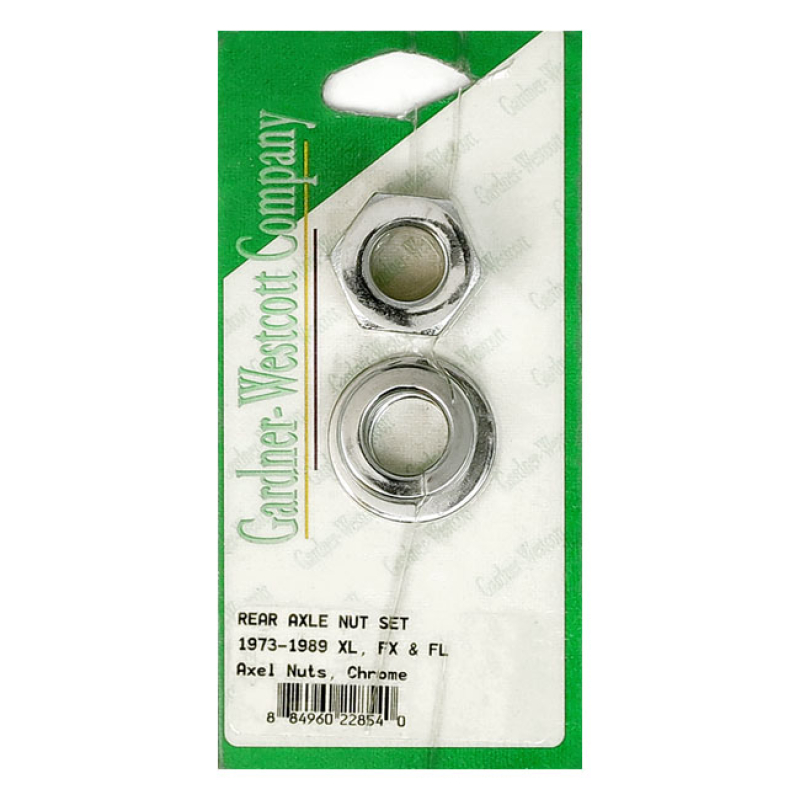 REAR AXLE NUT SET CHROME; HEX 977684