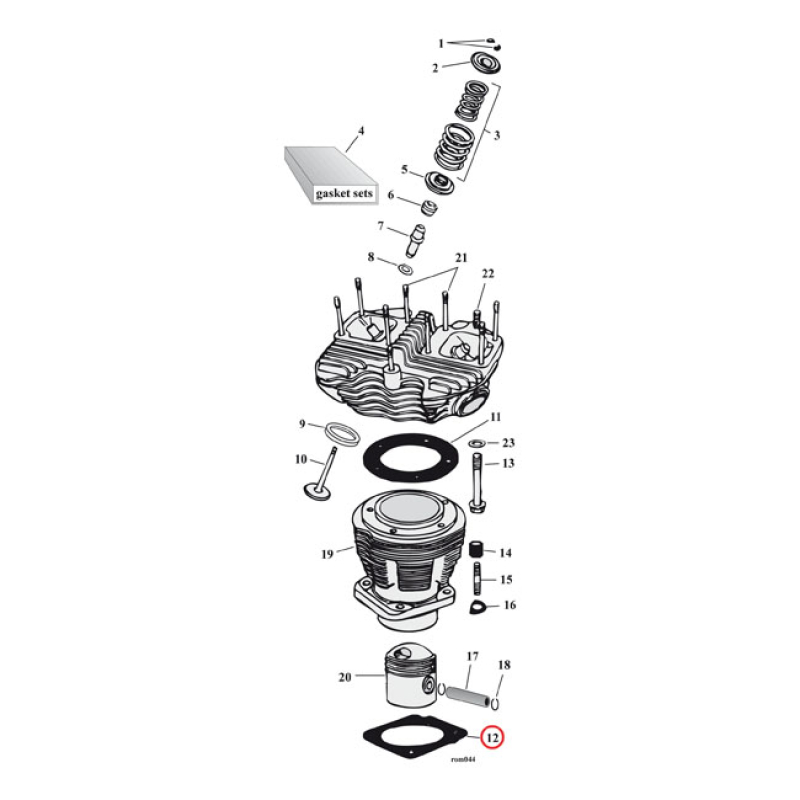 S&S, CYLINDER BASE GASKETS. .020&quot; GRAPHITE .020&quot; THICK REINFORCED GRAP 977854