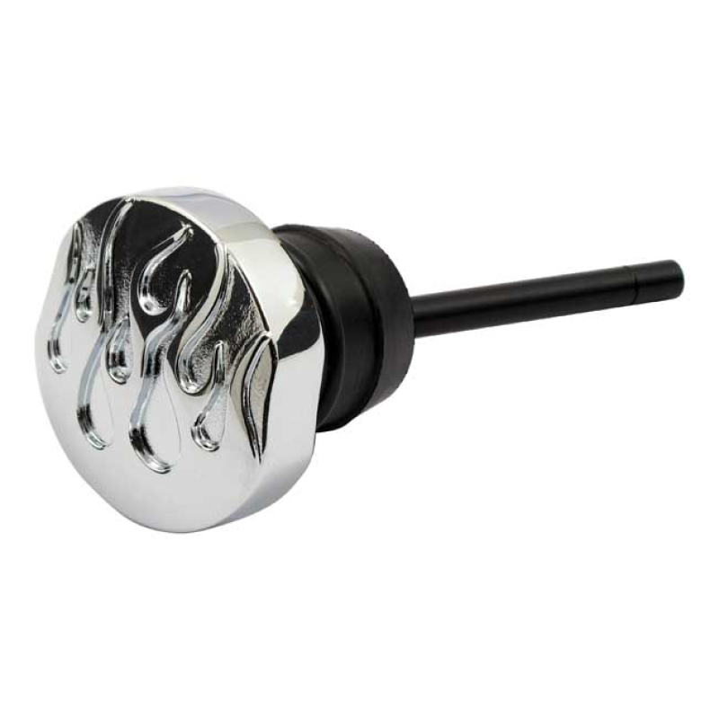 OIL TANK FILLER PLUG, FLAME CHROME, WITH DIPSTICK 980812