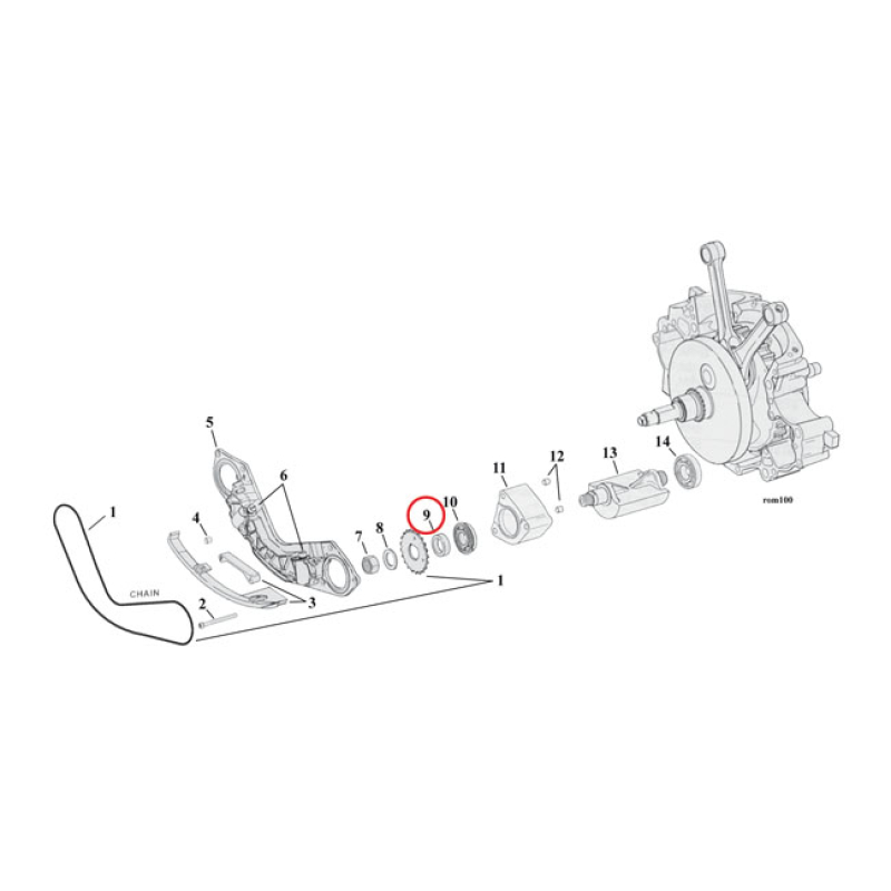 SPACER, BALANCER SPROCKET .140&quot; 981243