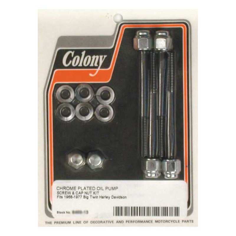 COLONY OIL PUMP MOUNT KIT CHROME, CAP STYLE 989076