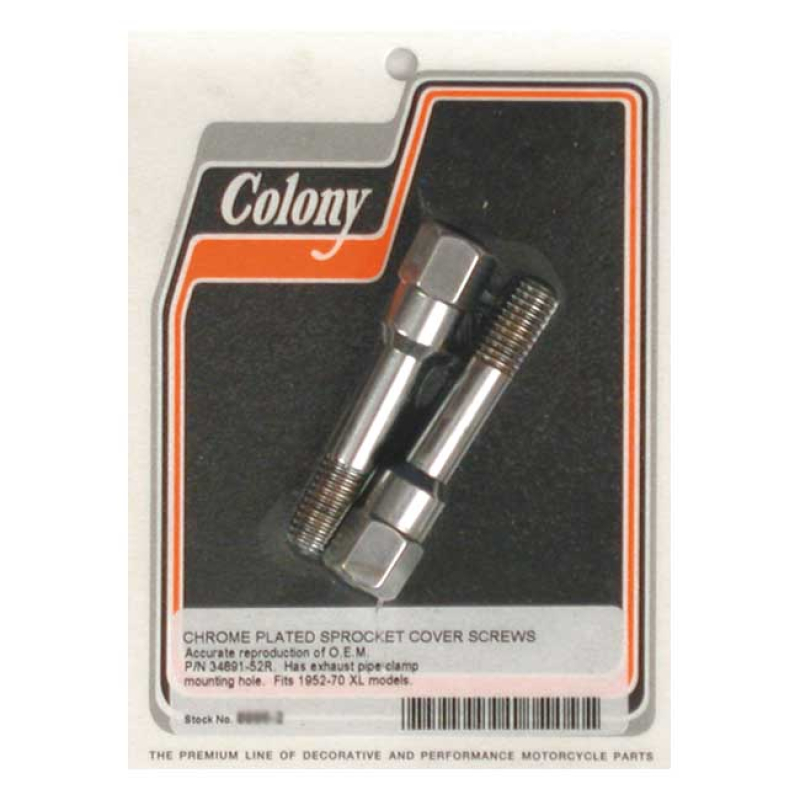 COLONY, SPROCKET COVER MOUNT KIT. CHROME WITH EXTRA CLAMP MOUNT.  OEM 989202