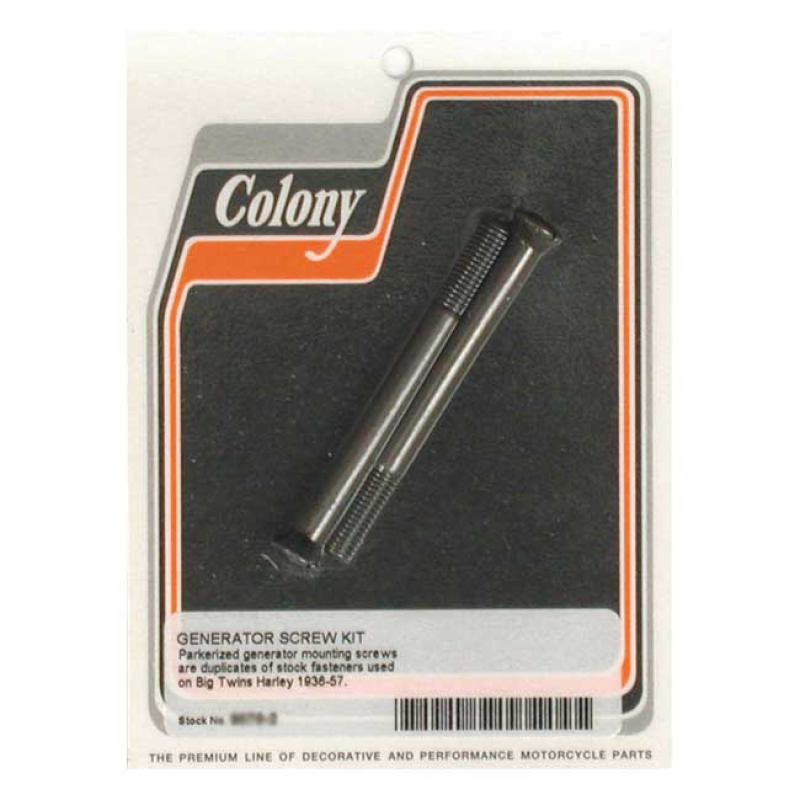 COLONY GENERATOR MOUNT KIT, OEM STYLE PARKERIZED, 1/4-24 THREADED 989212