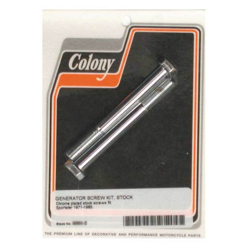 COLONY, GENERATOR MOUNT KIT. CHROME. OEM STYLE REPRODUCTION HARDWARE. 989216