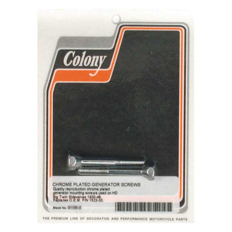 COLONY GENERATOR MOUNT KIT, OEM STYLE CHROME, 1/4-24 THREADED 989218