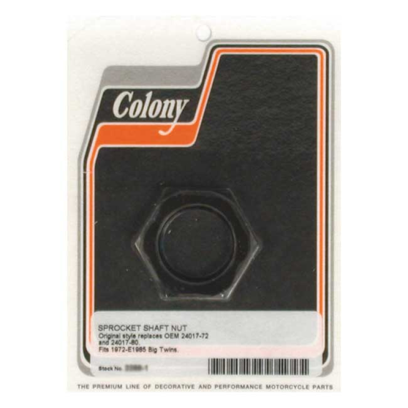 COLONY, SPROCKET SHAFT NUT 1 1/8-16 THREADED. 989232