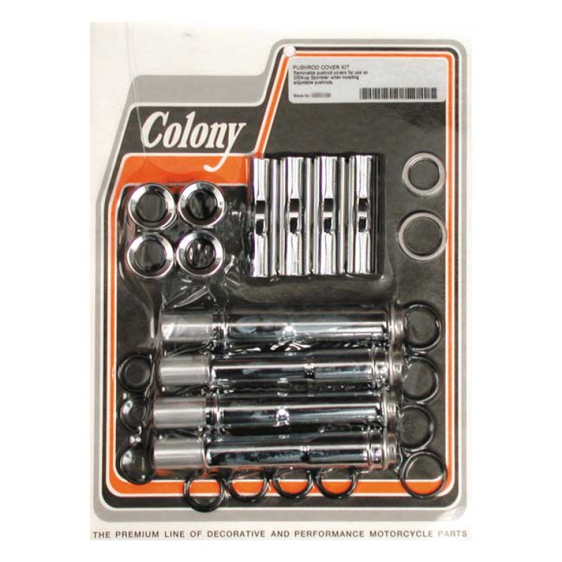 COLONY, XL MULTIPLE-PARTS PUSHROD COVER CONVERSION KIT CHROME. USED TO 989339