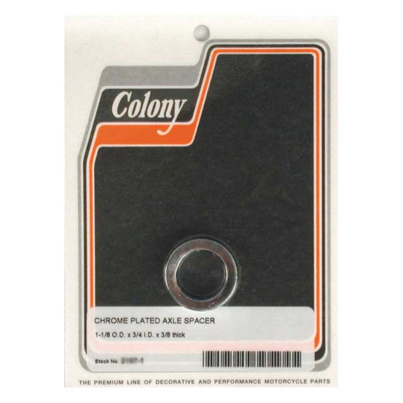 COLONY UNIV. AXLE SPACER 3/8 INCH LONG 989443