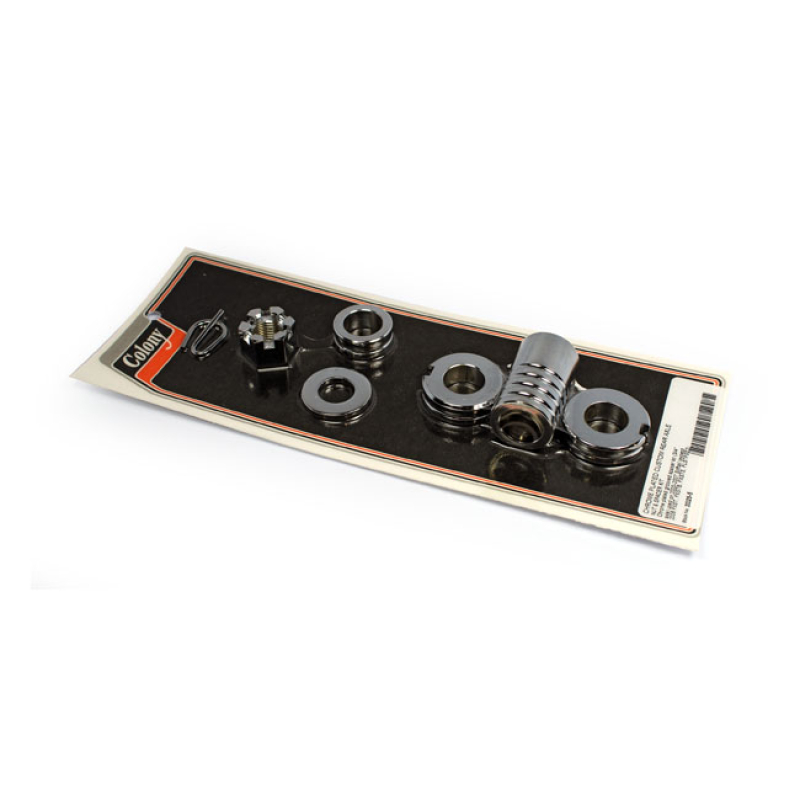 COLONY AXLE SPACER KIT REAR, GROOVED CHROME 989470