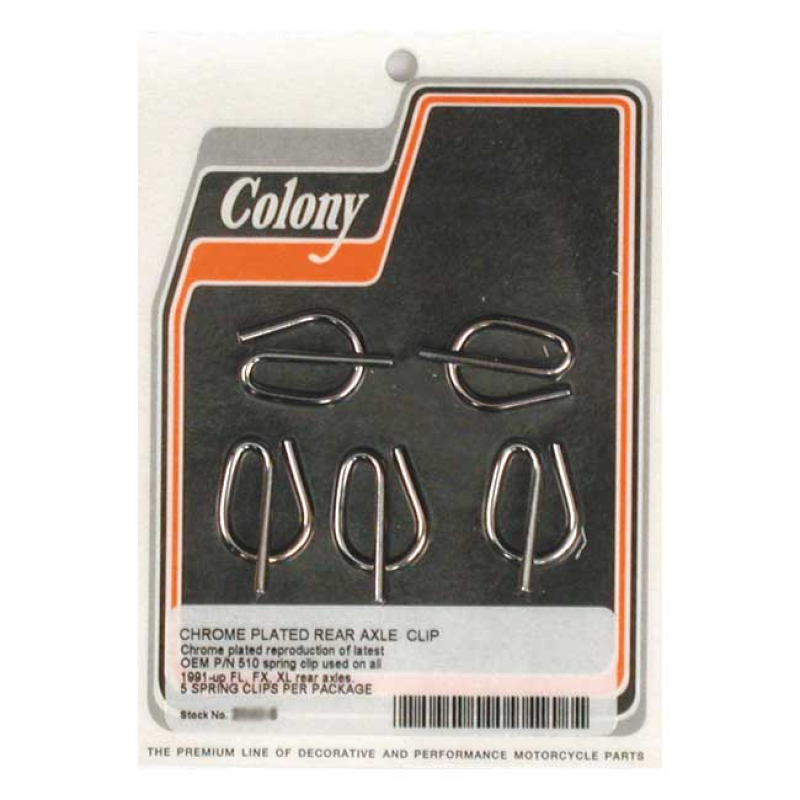 COLONY AXLE SPRING CLIP CHROME 989472