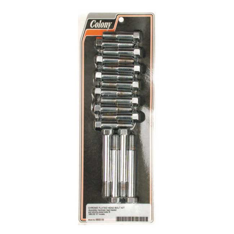 COLONY HEAD BOLT KIT CHROME, OEM STYLE 989606
