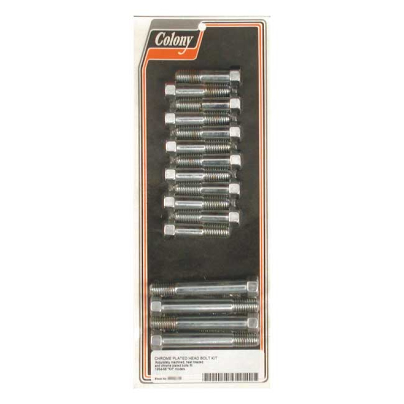 COLONY HEAD BOLT KIT CHROME, OEM STYLE 989608