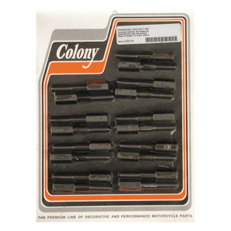 COLONY HEAD BOLT KIT PARKERIZED, OEM STYLE, ALUMINUM HEADS 989616