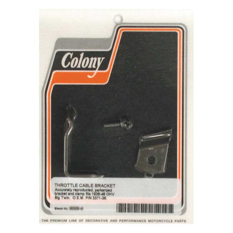 COLONY THROTTLE CLAMP BLACK PARKERIZED. EXACT REPRODUCTION HANDLEBAR C 989861