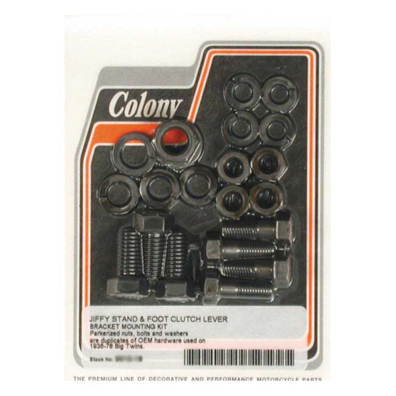 COLONY JIFFY & FOOT CLUTCH MOUNT KIT PARKERIZED, OEM REPRODUCTION, MOU 989914