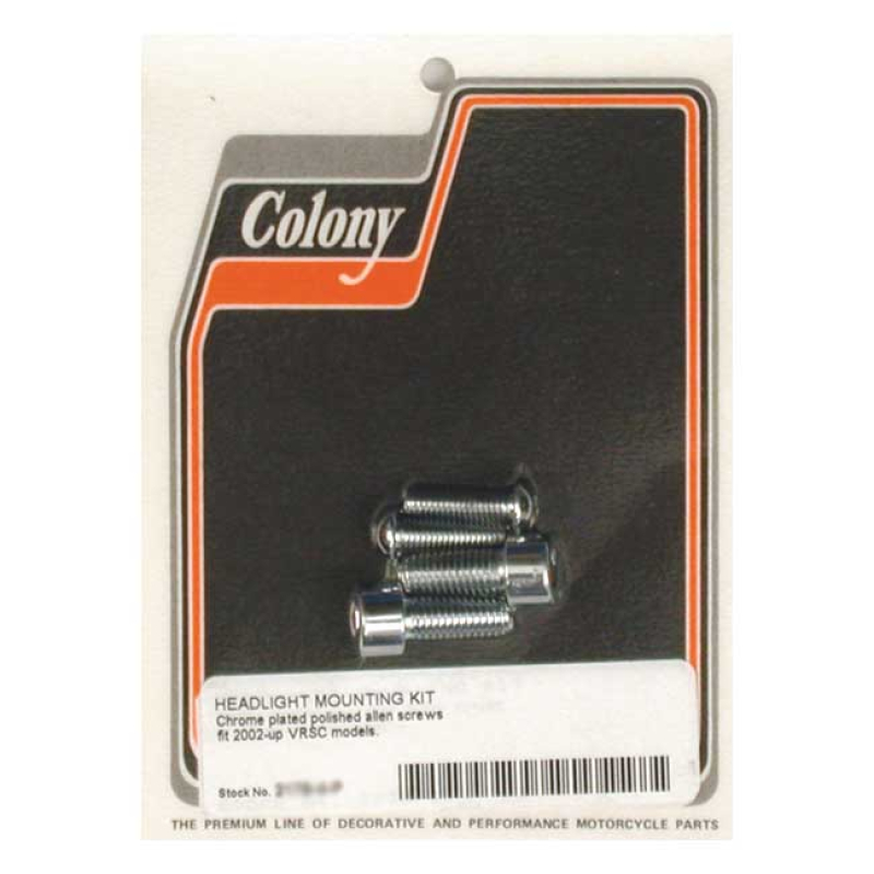 COLONY HEADLAMP MOUNT KIT POLISHED CHROME ALLEN 990262
