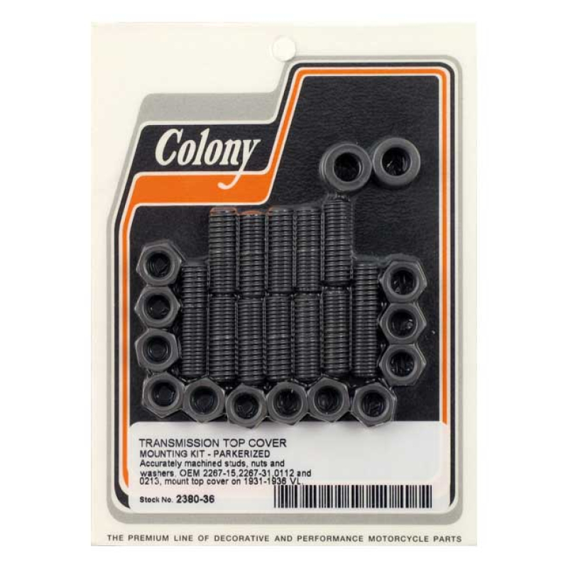 COLONY TRANSM TOP COVER MOUNT KIT PARKERIZED 990384