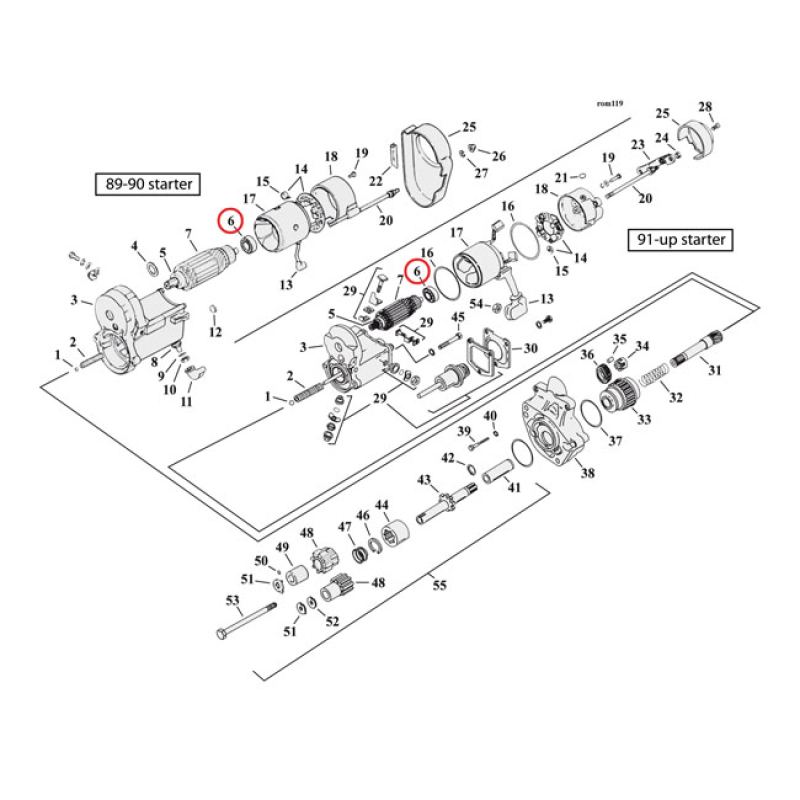 BALL BEARING, STARTER MOTOR COMMUTATOR (OUTER) END 998877