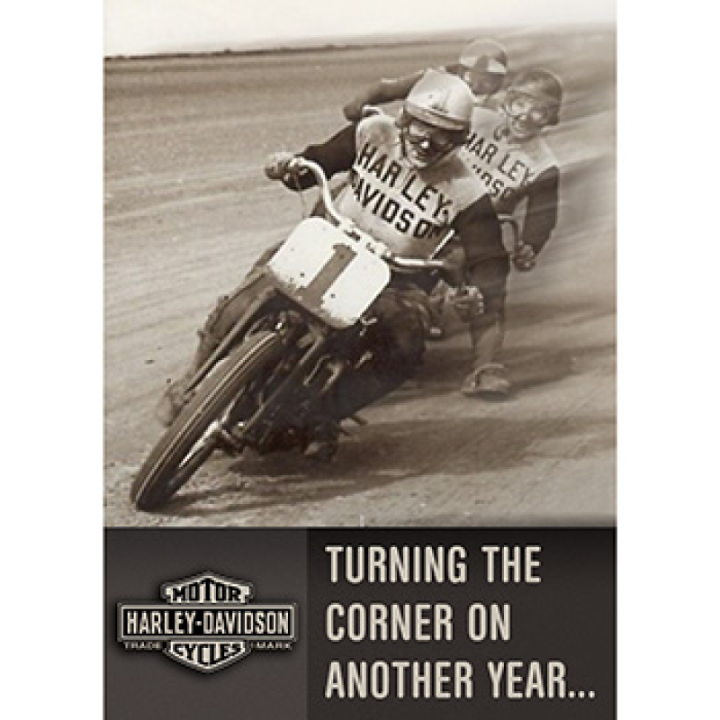 H-D TURNING THE CORNER BIRTHDAY CARD HDL-20077